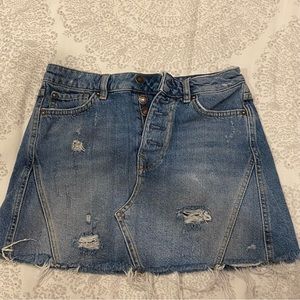 We The Free Free People Denim Skirt